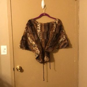 A faux fur cozy sweater